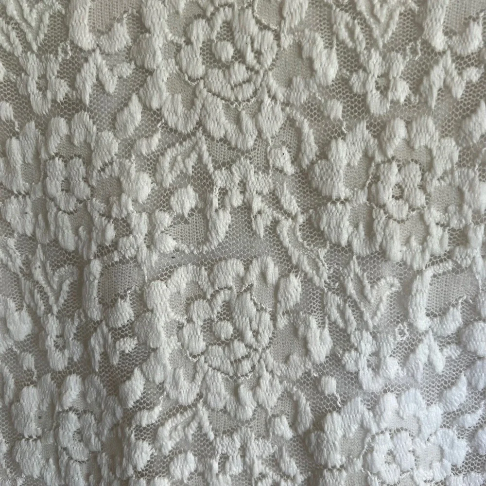 VTG Abercrombie & Fitch Y2K Lace Lg Sleeve Cream Top Criss Cross Back Crop Sz M‎